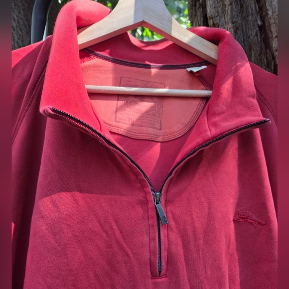 Tommy Bahama Burnt Orange 100%‎ Cotton Mens Quarter-Zip Pullover - Picture 2 of 7